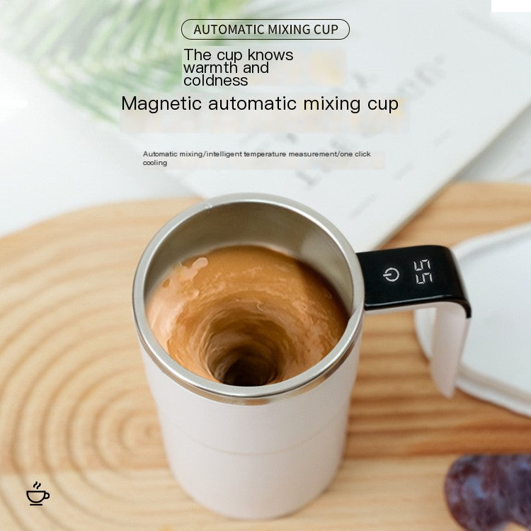 Intelligent temperature measuring magnetic automatic stirring cup electric portable coffee cup milkshake cup fitness protein shake shaker cup