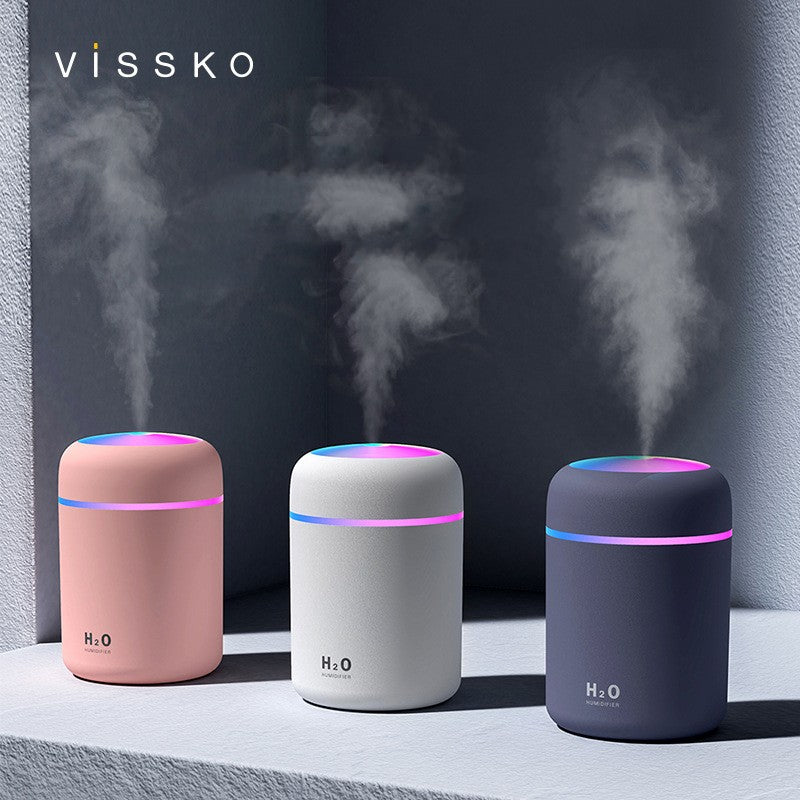 Colorful Cool Mini Cute Humidifier USB 300ml Portable Suitable for Home Car Bedroom Office and Travel