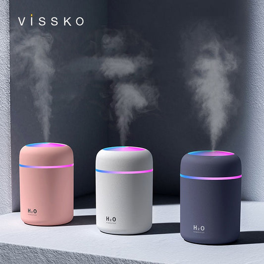 Colorful Cool Mini Cute Humidifier USB 300ml Portable Suitable for Home Car Bedroom Office and Travel