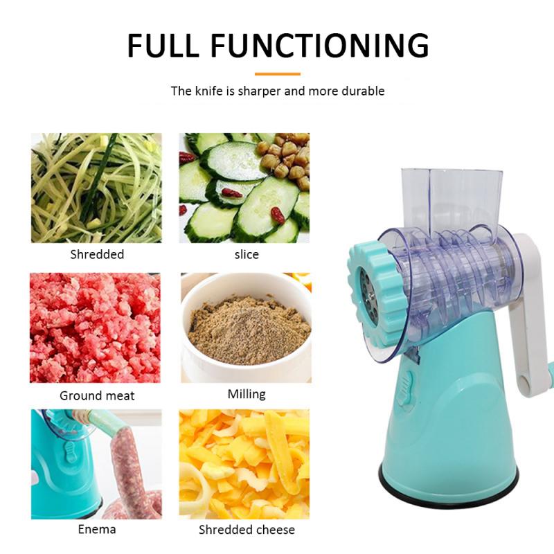 4 In 1 Home Manual Vegetable Cutter Slicer Multifunctional Round Mandolin Slicer Cheese Slicer