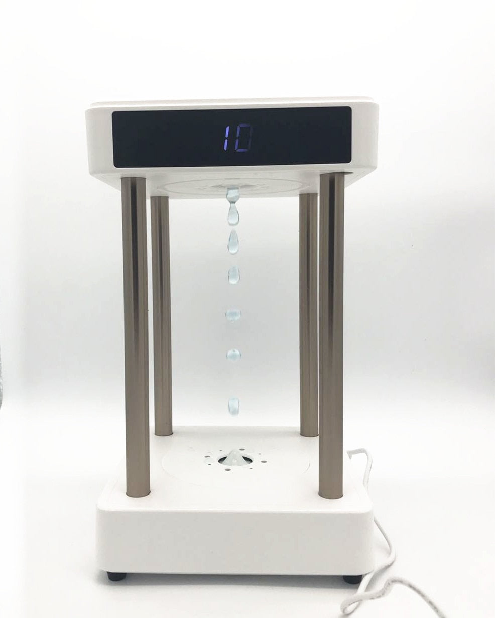 Anti-Gravity Levitating Water Drops Time Hourglass Water Fountain Lamp