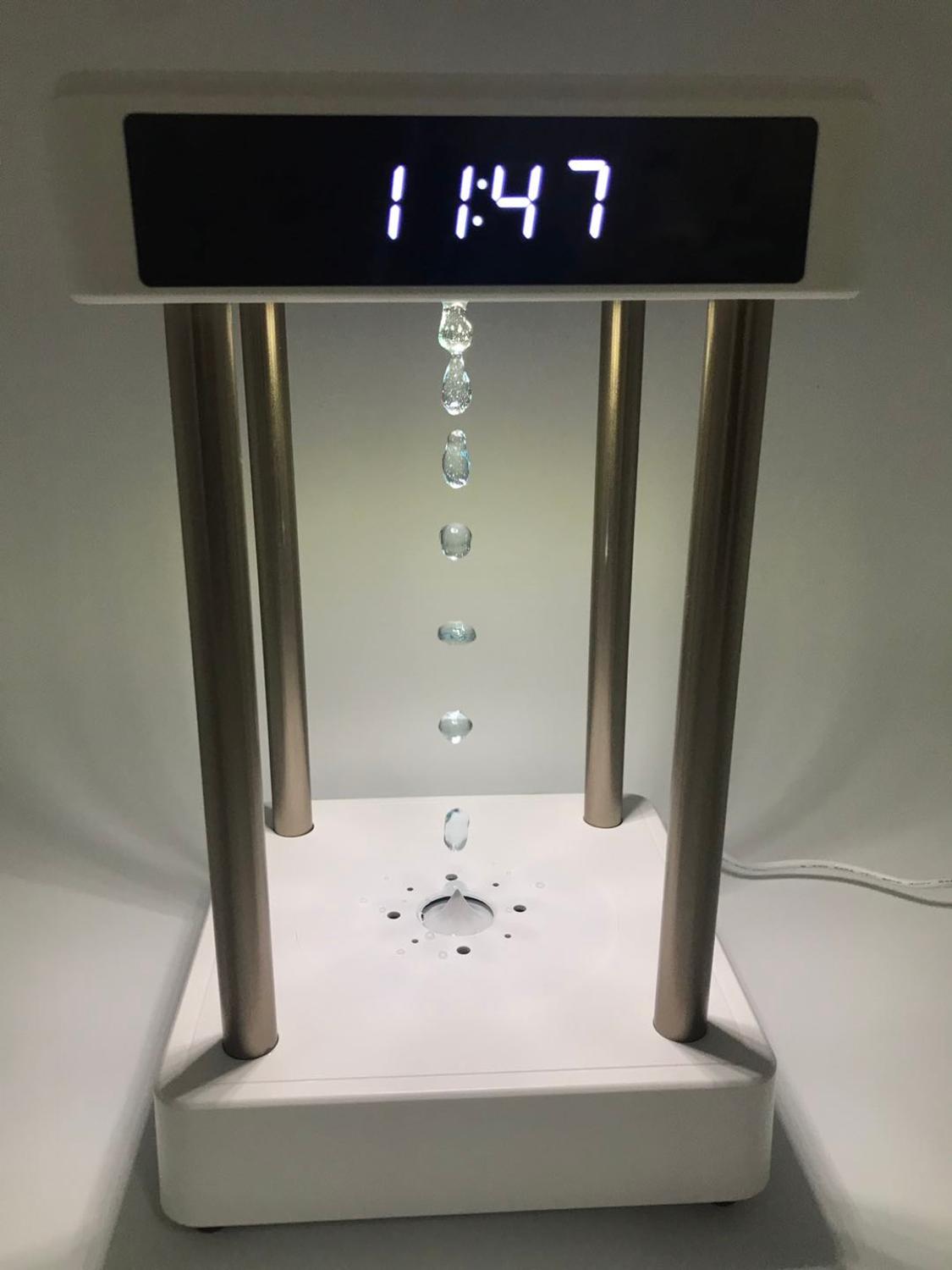 Anti-Gravity Levitating Water Drops Time Hourglass Water Fountain Lamp