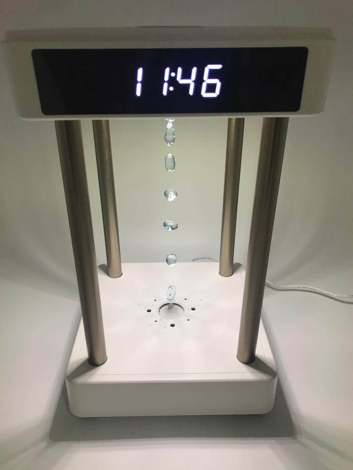 Anti-Gravity Levitating Water Drops Time Hourglass Water Fountain Lamp