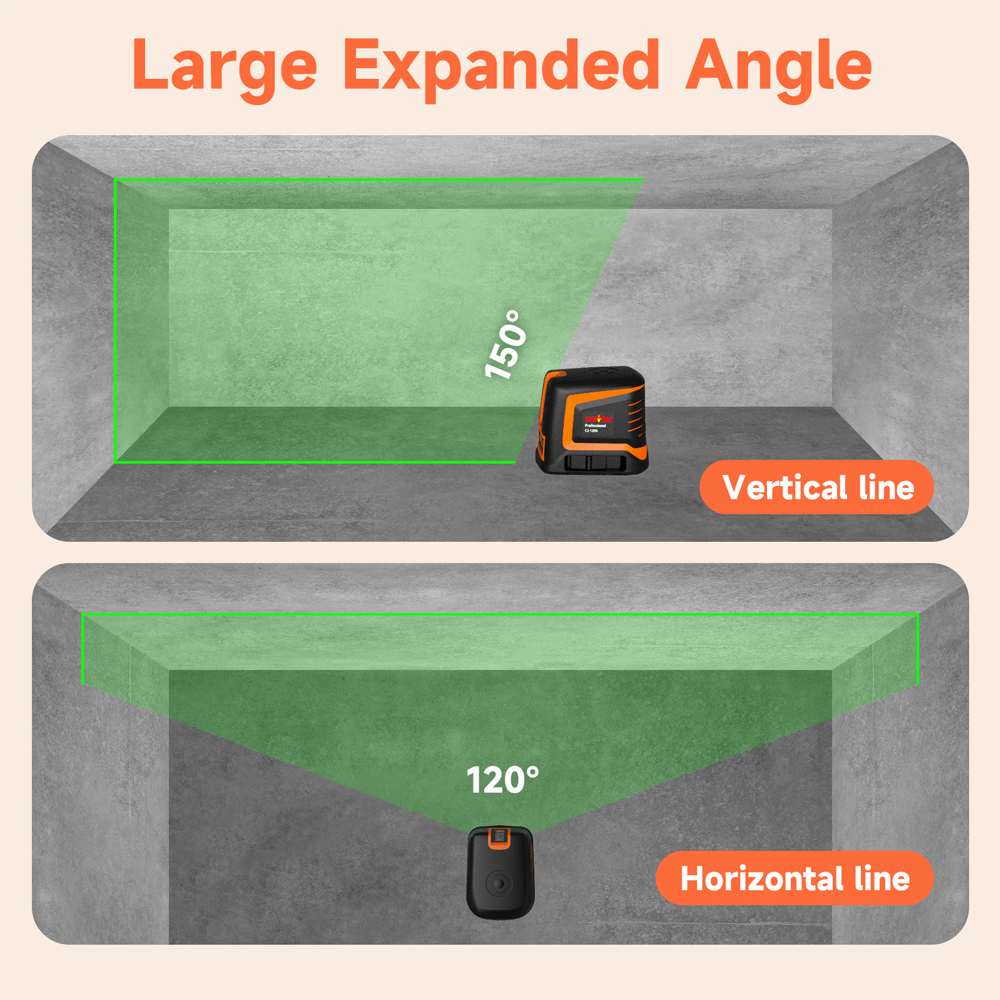 Cross Line Laser Level 150° Vertical Line - Dovoh C2-120G