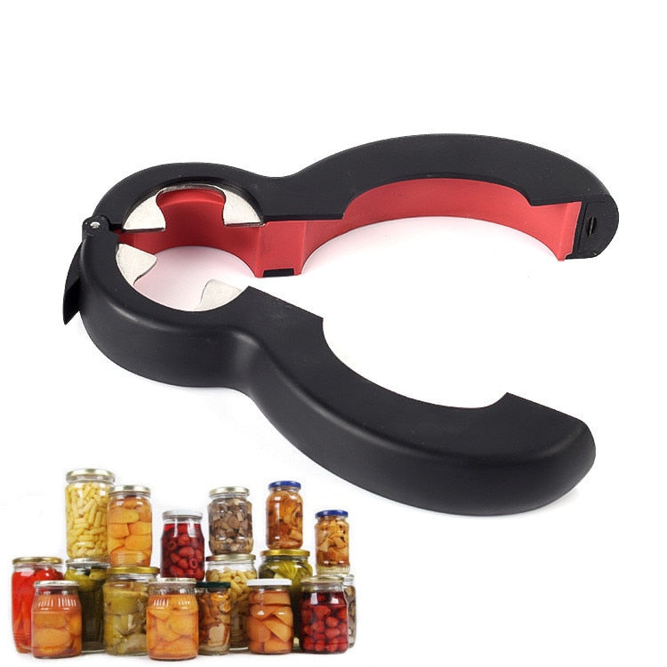 6 In 1 Multi Function Can Beer Bottle Opener All In One Jar Gripper Can Beer Lid Twist Off Jar Wine Open Claw Jar Opener