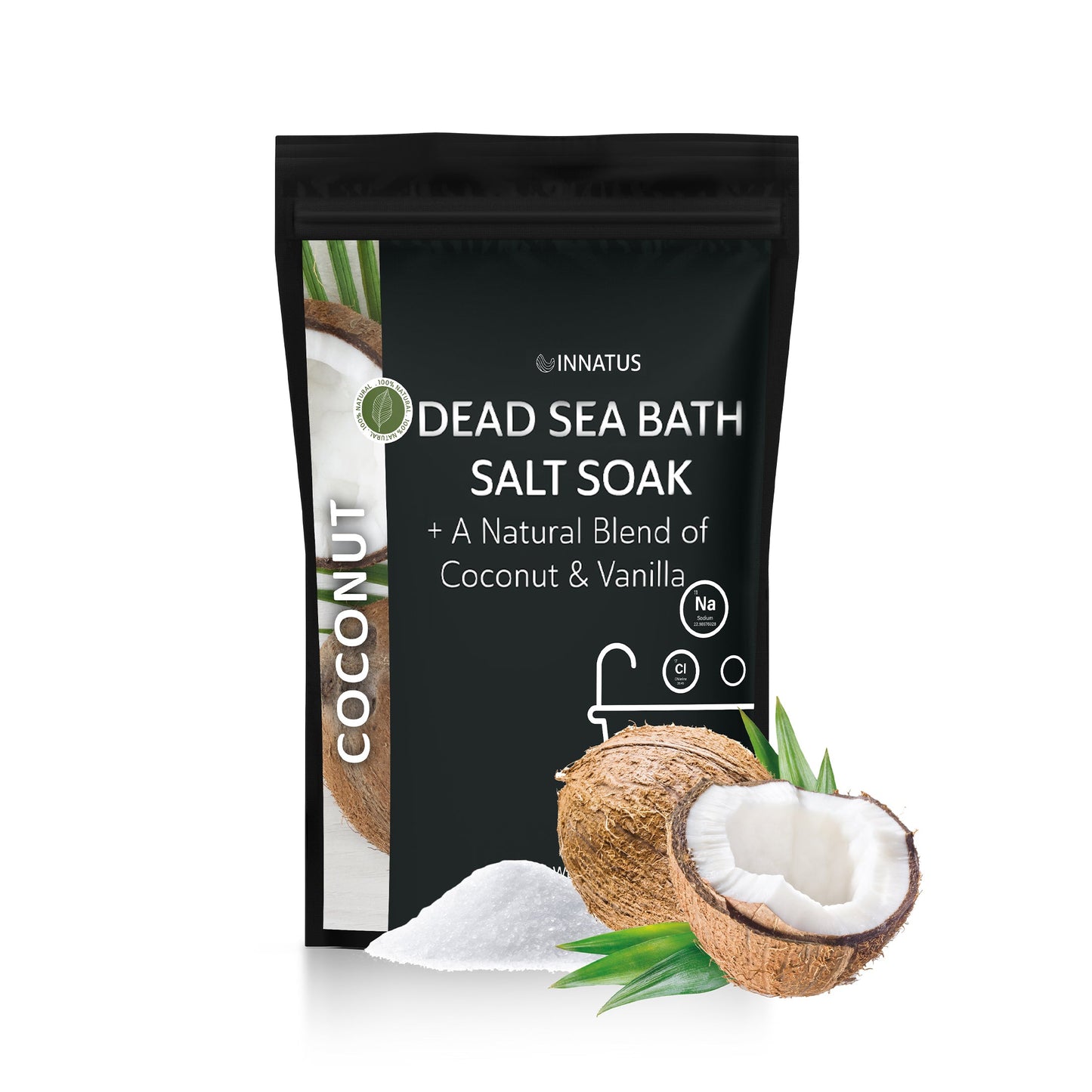 Dead Sea Coconut bath salt soak with 21 minerals