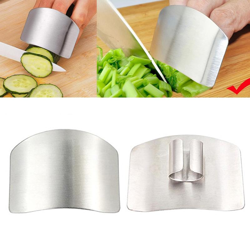 New Stainless Steel Finger Hand Protector Guard Knife Slice Shield Portable Durable Household Kitchen Cooking Protective Tools