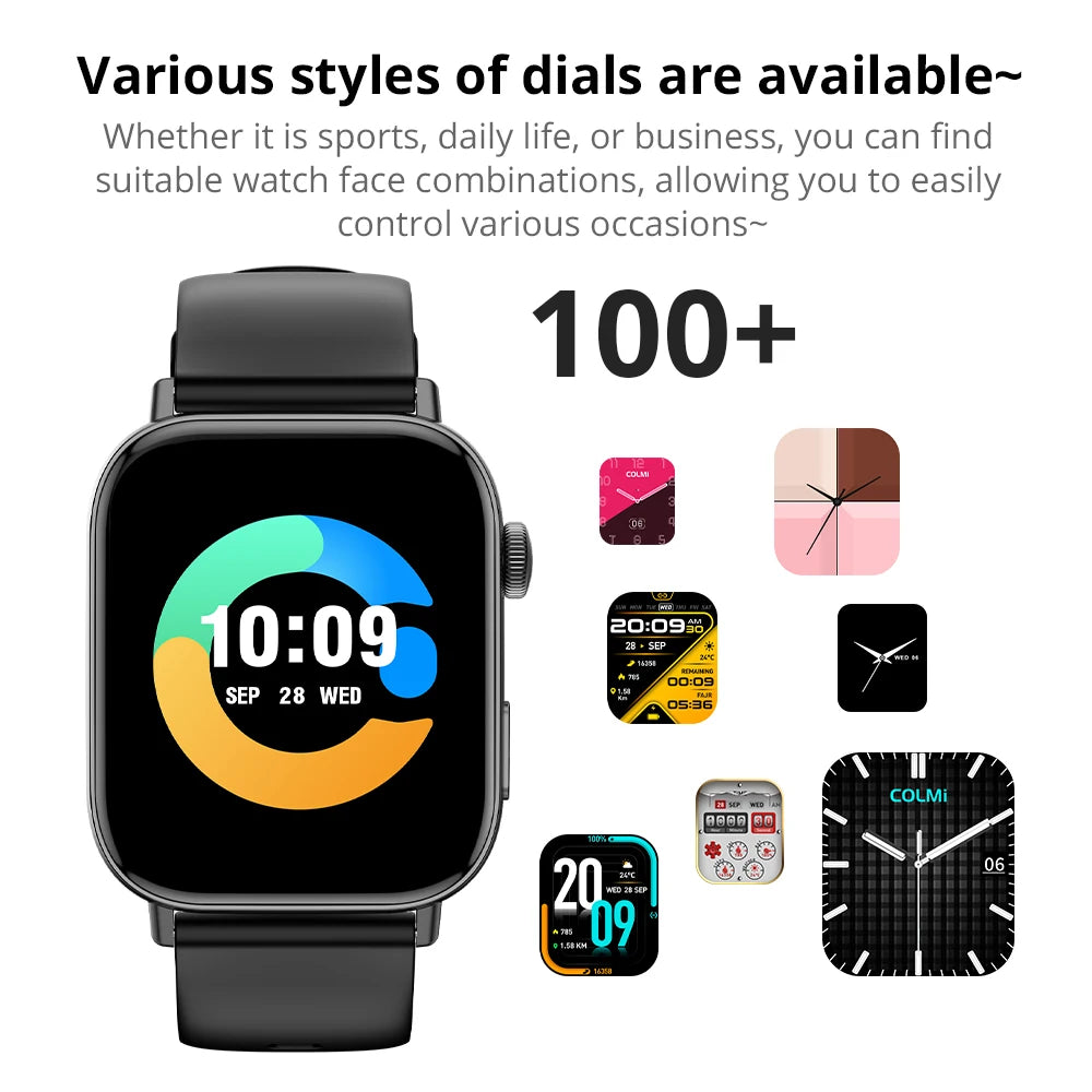 New COLMI C8 Max Voice Calling Smart Watch 1.93" Large HD Color Display Health and Fitness Tracking Smartwatch for Men and Women