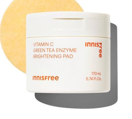 Innisfree vitamin C Green Tea Enzyme Brightening Pad 170ml (60 Pads)